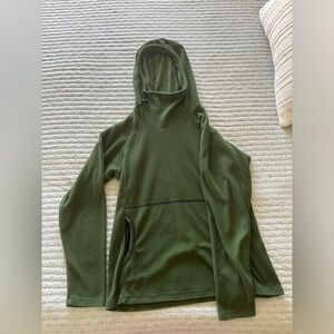 Women’s Melanzana Micro Grid Hoodie, Size Medium, Forest Green